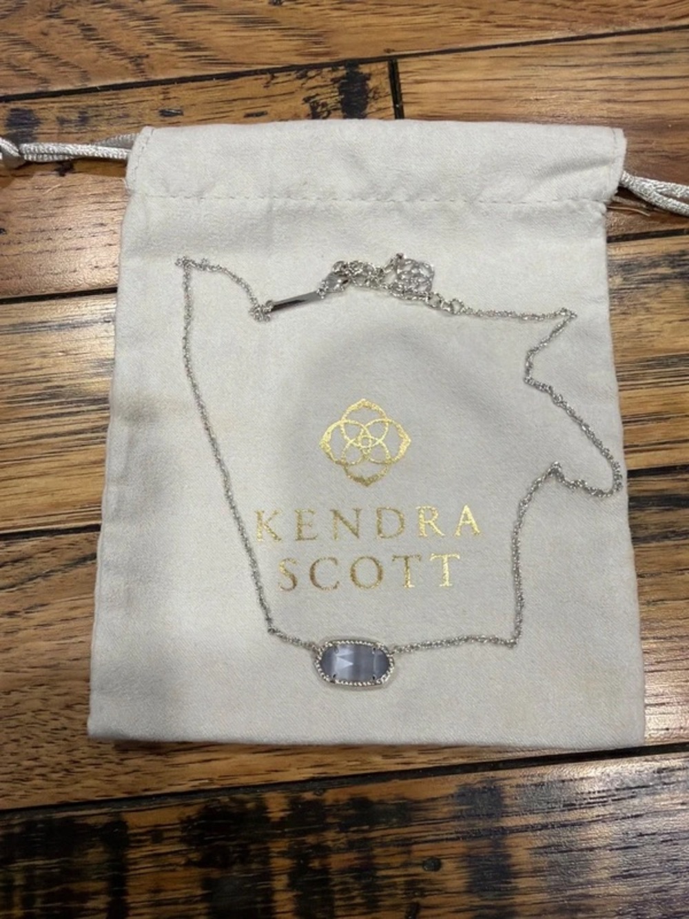 Kendra Scott Silver Gray Elle Necklace